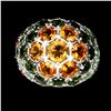 Image 3 : Natural Citrine Chrome Diopside Emerald Sapphire Ring