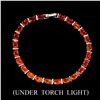 Image 1 : Natural 6x4 MM Orange Fire Opal Bracelet
