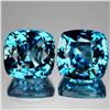 Image 1 : Natural AAA Seaform Blue Zircon Pair {Flawless-VVS1}
