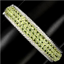 Natural Top Rich Green Peridot 169.50 Ct Bangle