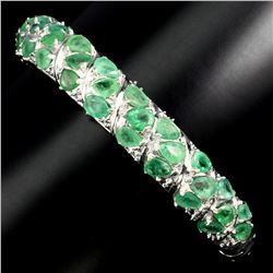 Natural Top Rich Green Emerald 130.48 Ct Bangle