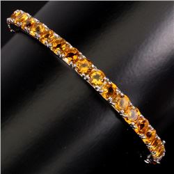 Natural Round Cut 5mm Top Rich Yellow Citrine Bangle