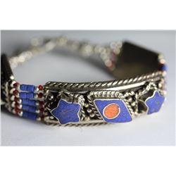 Tibet Hand Made Lapiz Lazuli & Coral Bracelet