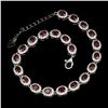 Image 2 : Genuine Oval Cut 4x3mm Vivid Red Ruby Bracelet