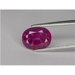 Natural Oval Ruby 3.02 Cts - Untreated - Certified