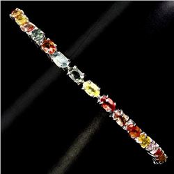 Natural Top Fancy Colors Sapphire Bracelet