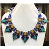 Image 1 : Tibet Hand Made Turquoise, Coral, Lapis Lazuli Necklace