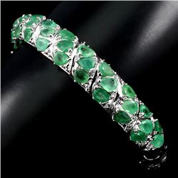 Natural Rich Green Emerald Bangle