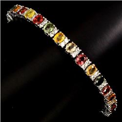 Natural Top Fancy Colors Sapphire Bracelet