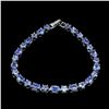 Image 2 : Natural Top Blue Violet Tanzanite Bracelet