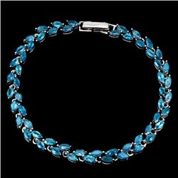 Natural Rare Brazil Neon Blue Apatite Bracelet