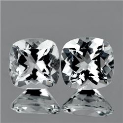 Natural  Diamond White Aquamarine Pair 6.50 MM - FL