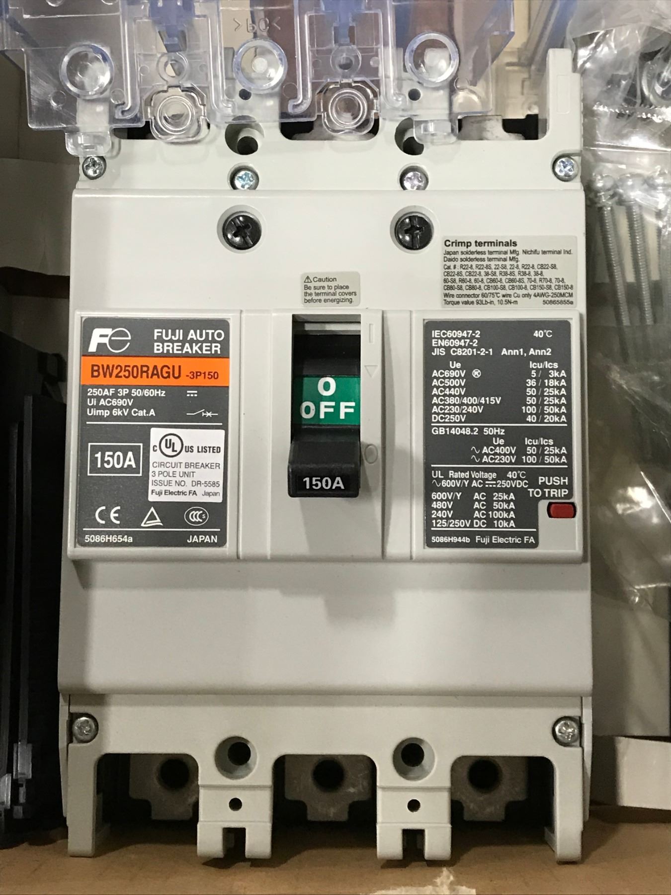 LOT OF FUJI ELECTRIC CIRCUIT BREAKER