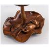 Image 3 : Chinese Fine Wood Carved Lotus and Frog Decoration