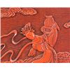 Image 2 : Chinese Red Lacquer Cinnabar Carved Panel