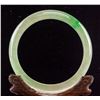 Image 1 : Burma Green Jadeite Carved Bangle