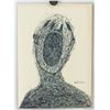 Image 2 : Polish Surrealist Ink on Paper Signed Illegibly