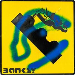 Banksy British Pop Metal Reflective Sign