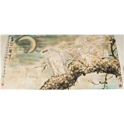 Gao Jianfu 1879-1951 Chinese Watercolor Eagles