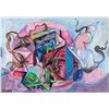 Image 1 : German Abstract Mixed Media Signed Illegibly