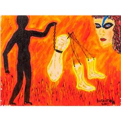Jimoh Buraimoh b.1943 Nigerian Acrylic on Canvas