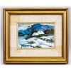 Image 2 : Oil on Panel Snowy Landscape Painting