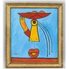 Image 2 : Elisha Ongere Kenyan Modernist Oil on Canvas