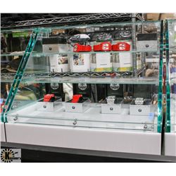 3 TIER COUNTER TOP ANGLE FACE SHOWCASE.