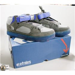 ETNIES MID NUMBER GREY/ BLUE SHOE: SIZE 9