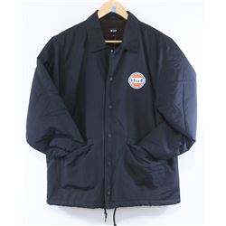 HUF MENS LINED SNAP UP JACKET: SIZE LARGE