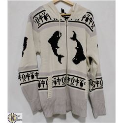 RED DRAGON MENS KNIT ZIP UP HOODED SWEATER