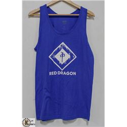 RED DRAGON BLUE MENS TANK TOP: SIZE MED