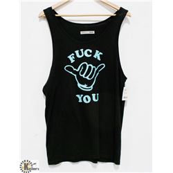 KR3W BLACK MENS "F*#K YOU" TANK TOP: SIZE MED