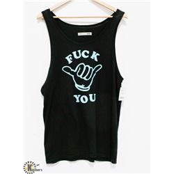 KR3W BLACK MENS "F*#K YOU" TANK TOP: SIZE MED