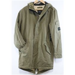 RVCA MENS ARMY GREEN SHERPA LINED JACKET: