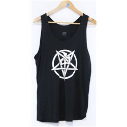 RED DRAGON EMLBLEM MENS BLACK TANK TOP: SIZE MED