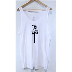 RED DRAGON MENS WHITE "SKATES" TANK TOP: