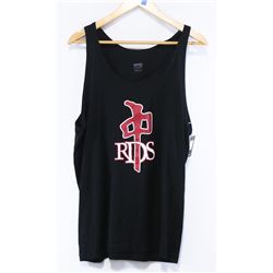 RED DRAGON MENS BLACK RED EMBLEM TANK TOP: