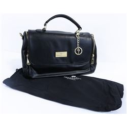 RED DRAGON WOMENS PURSE: BLACK W/ GOLD TRIM