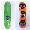 Image 1 : GREEN/ ORANGE ZERO SKATE DECK W. SKULL  8.5"