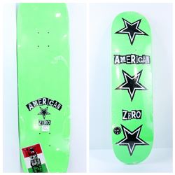 LIME GREEN ZERO SKATE DECK W. STAR  8.375"