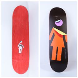 GIRL SKATE CO. BLACK SKATE DECK 8.375"