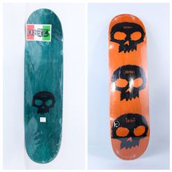 ZERO ORANGE/ GREEN SKATE DECK 8.5"