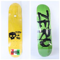 ZERO  YELLOW/ GREEN "ZERO OR DIE"  SKATE DECK