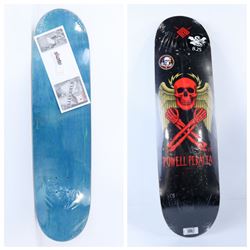 POWELL PERALTA AQUA/ BLACK SKATE DECK 8.25"