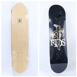 RED DRAGON BLONDE/ BLACK SKATE DECK 8"