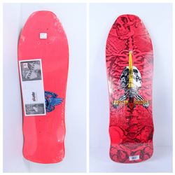 POWELL PERALTA RED SKULL SKATE DECK 9.75"
