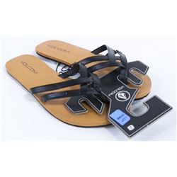 VOLCOM LADIES BLACK CROSSTOWN SANDAL SIZE:6