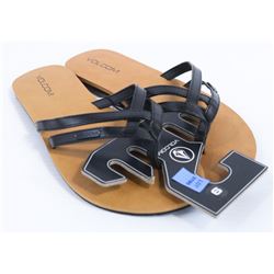 VOLCOM LADIES BLACK CROSSTOWN SANDAL SIZE:9