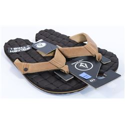 VOLCOM MENS BROWN BOTTOM "RECLINER" LEATHER